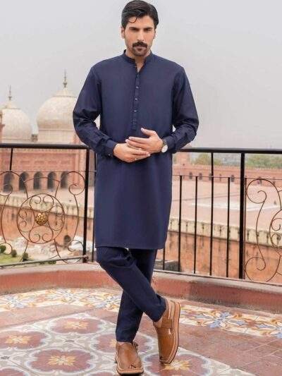 Deep Blue Kurta – A Smart and Traditional Outfit for a Refined Everyday and Festive Look