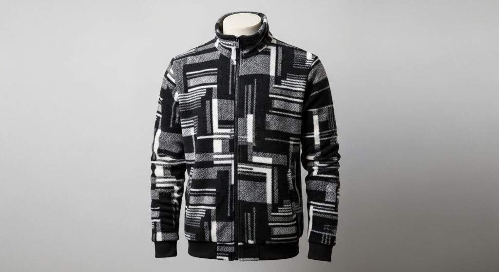 Black & White Printed Men’s Zipper